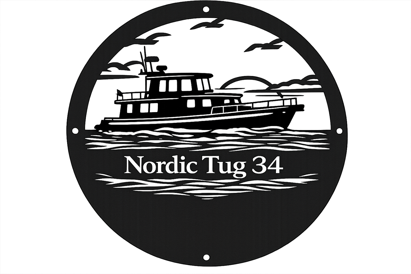 Nordic Tug 34 Coastal Cruiser Custom Metal Wall Art - Steel Decor