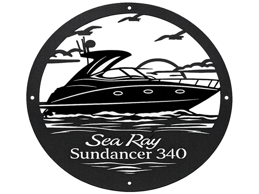 Sea Ray Sundancer 340 Cruiser Custom Metal Wall Art - Steel Design