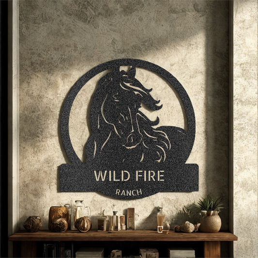 Minimalist Horse Head Metal Wall Art Modern Equestrian Decor -Steel Sign