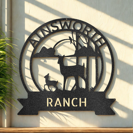 Personalized Ranch Metal Sign with Custom Farm Name - Steel sign